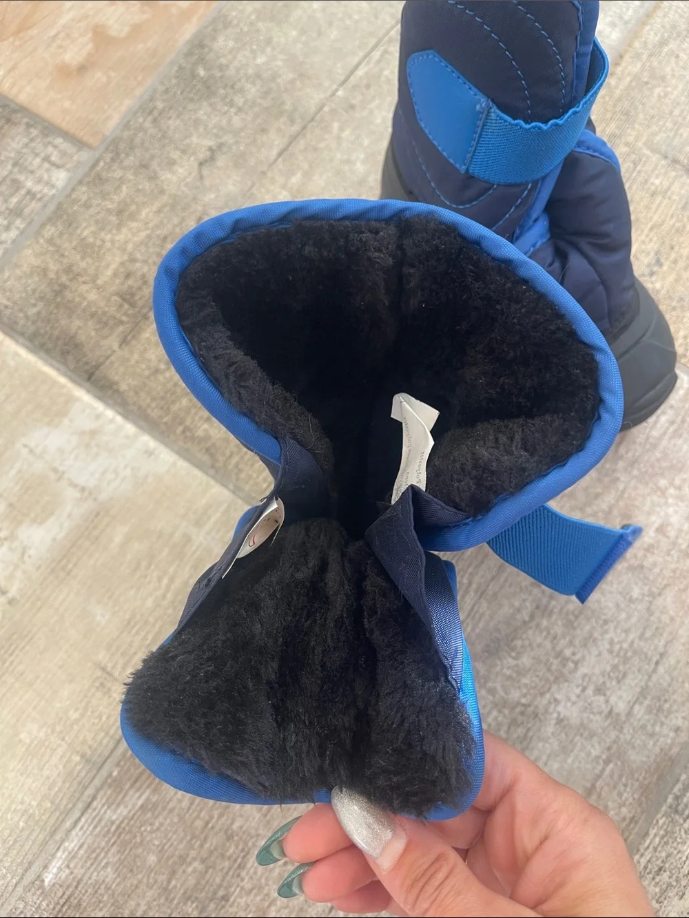 Kamik Blue Winter Snow Boots with Plush Lining Kids Unisex size 7